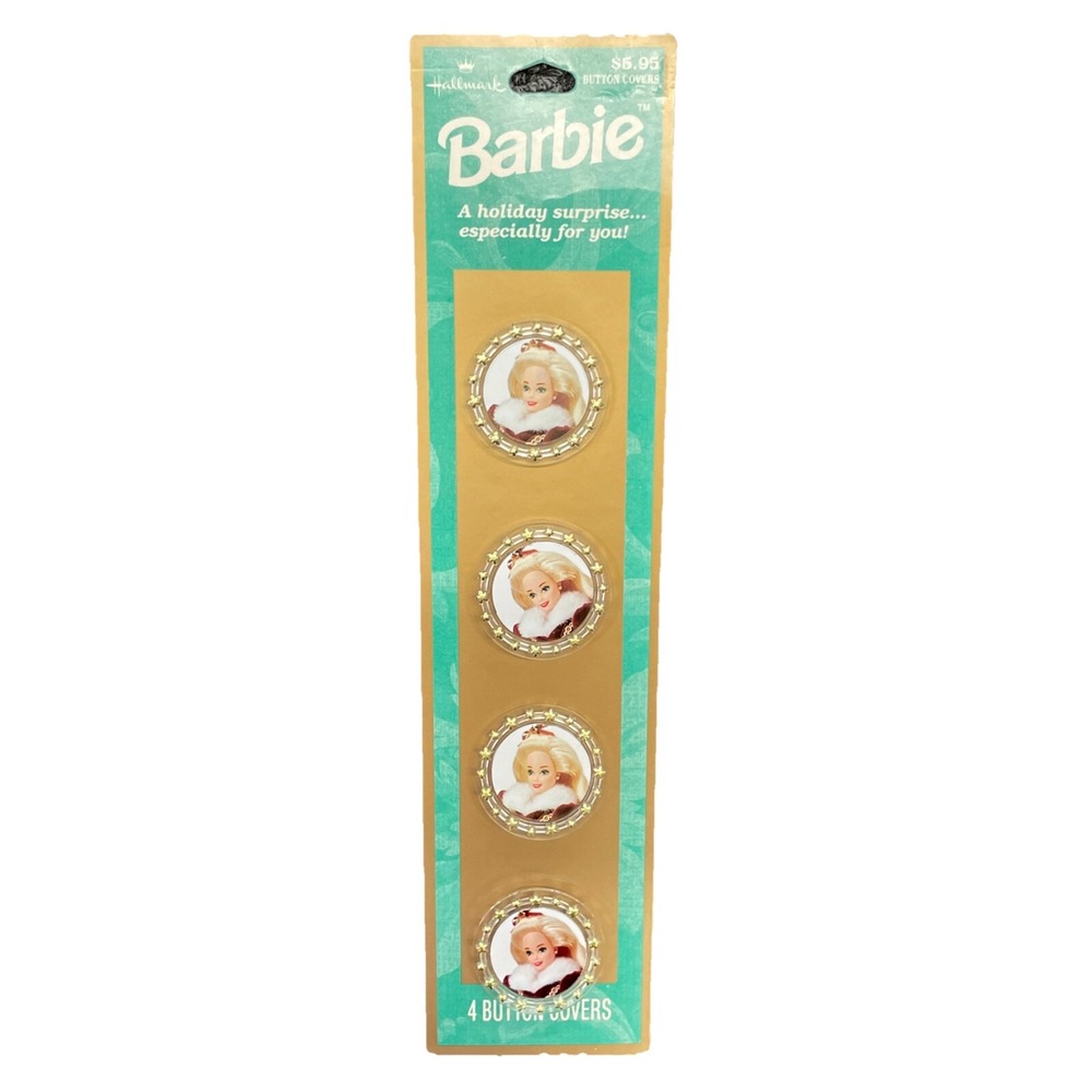 Hallmark Barbie 4 Button Covers